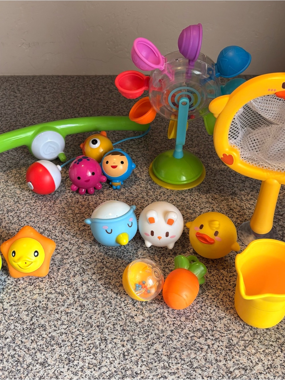 Toddler / Kids Bath Toys Magnetic Fishing Pole Colorful Water Wheel & More